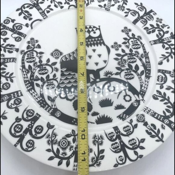 hard to find! set 3 Iittala TAIKA black white owl dinner plates 30cm cottagecore - Picture 2 of 6